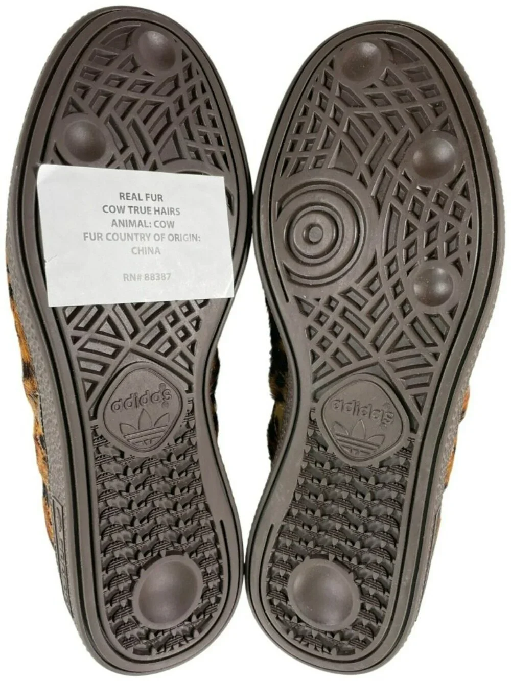 Adidas Handball Spezial Loafer Shoes Leopard Fur Print Brown Women's Size 9 NEW